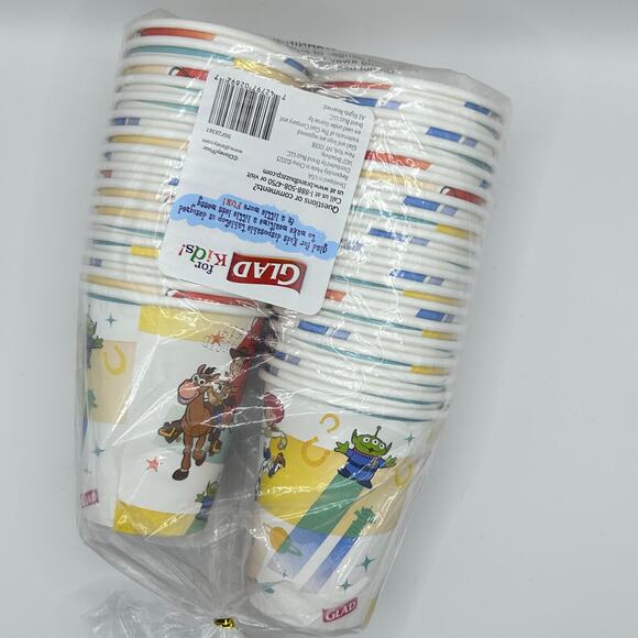 Glad Kids Disney Toy Story Cups Juice Water Paper Cups Birthday Party - Picture 5 of 7